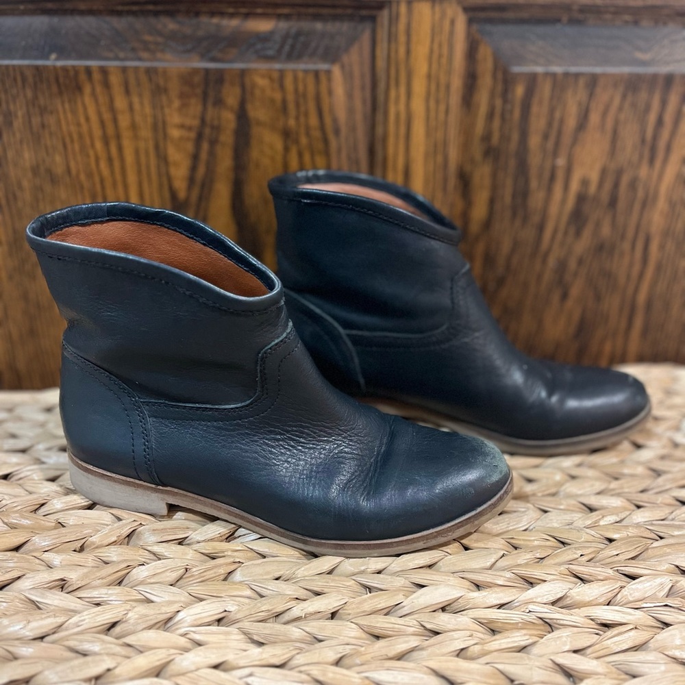 Lucky Brand black leather boots.